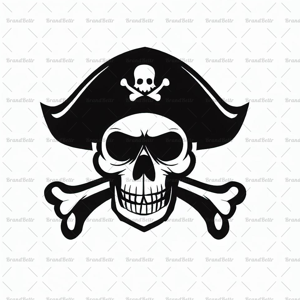 Piratenschädel und gekreuzte Knochen